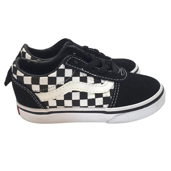 Vans Other - VANS Primary Check Old Skool Lace Black & White Toddler Boys Size 8